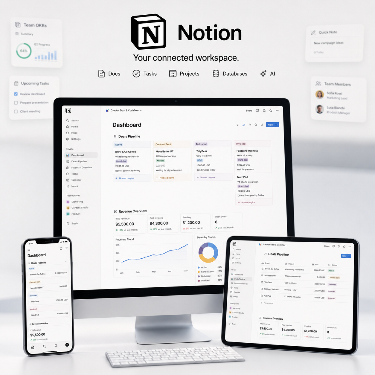 Notion Mirror mockup